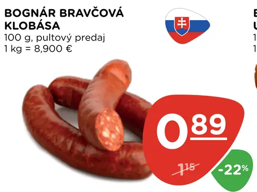 BOGNÁR BRAVCOVÁ KLOBÁSA