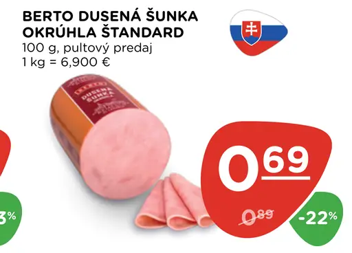 BERTO DUSENÁ ŠUNKA OKRÚHLA ŠTANDARD