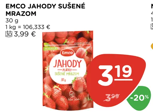 Jahody sušené mrazom