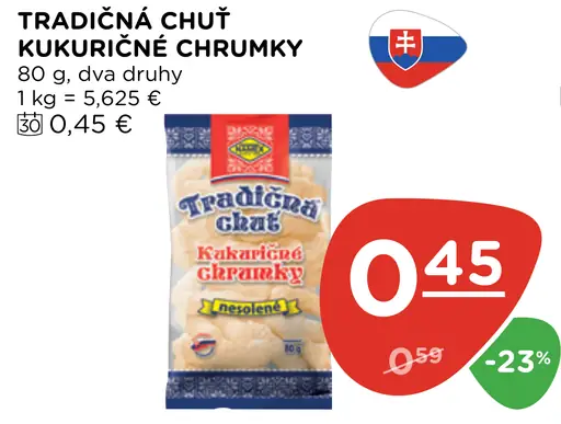 Tradičná chuť kukuřičné chrumky