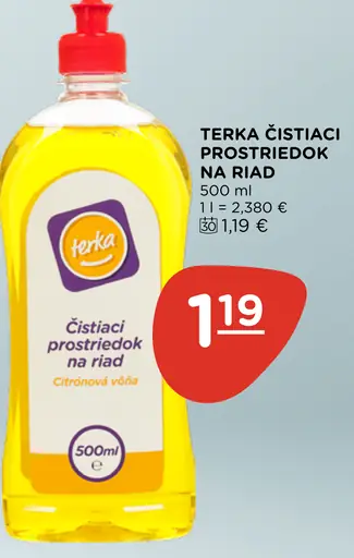 TERKA čistiaci prostriedok na riad