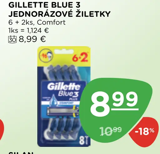 GILLETTE BLUE 3 JEDNORÁZOVÉ ŽILETKY