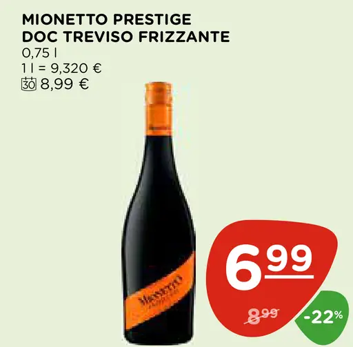 MIONETTO PRESTIGE DOC TREVISO FRIZZANTE