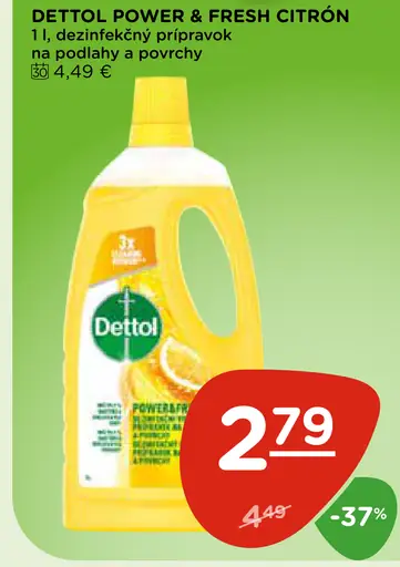 DETTOL POWER & FRESH CITRÓN