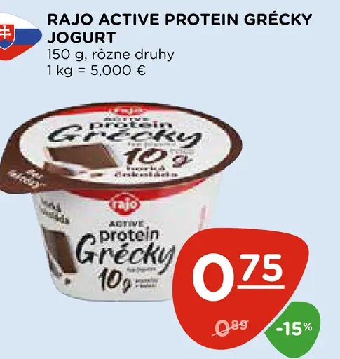 RAJO Active protein grécký jogurt