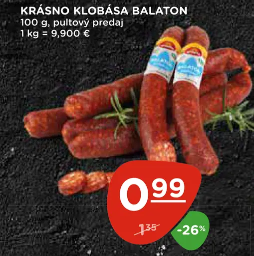 KRÁSNO KLOBÁSA BALATON