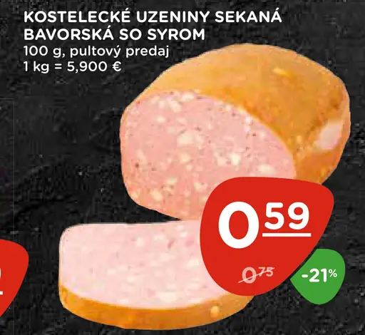 KOSTELECKÉ UZENINY SEKANÁ BAVORSKÁ SO SYROM