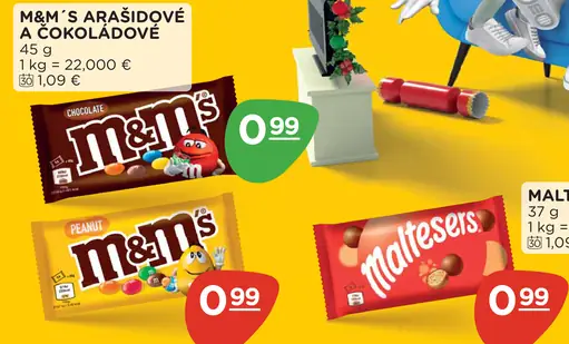 M&M's Arašídové a Čokoládové