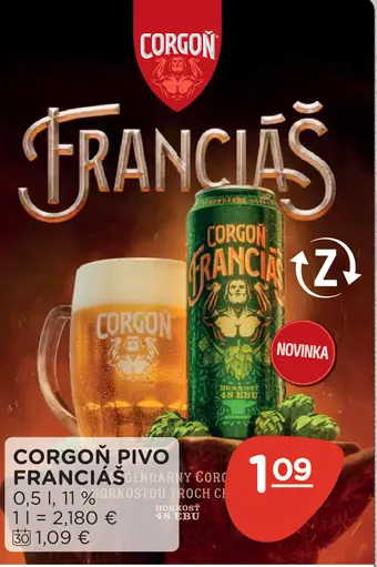 Corgoň pivo Franciás