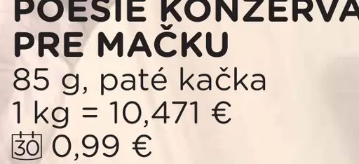 Poesie konzerva pre mačku