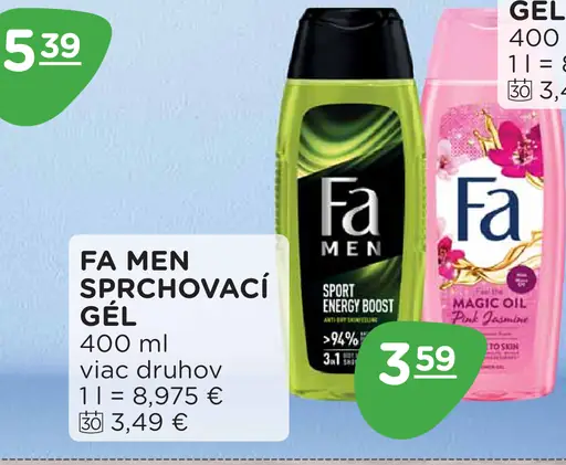 FA MEN SPRCHOVACÍ GÉL