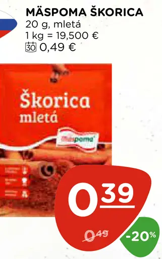 Škorica mletá