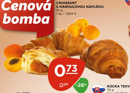 CROISSANT S MARHUĽOVOU NÁPLŇOU