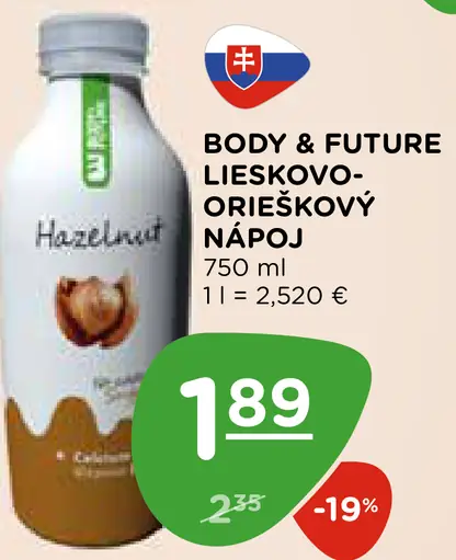 Hazelnut nápoj