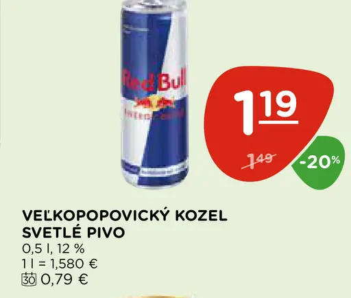 VEĽKOPOPOVICKÝ KOZEL SVETLÉ PIVO