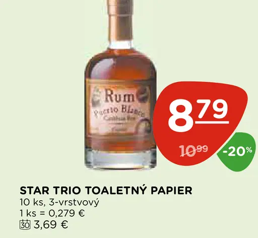 STAR TRIO TOALETNÝ PAPIER