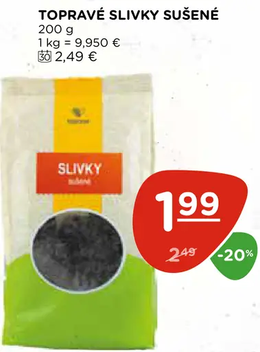 SLIVKY SUŠENÉ