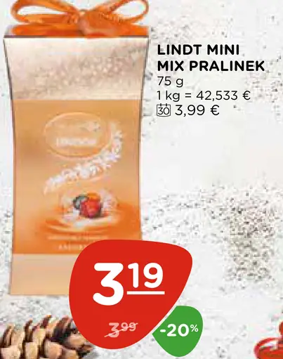 LINDT MINI MIX PRALINEK