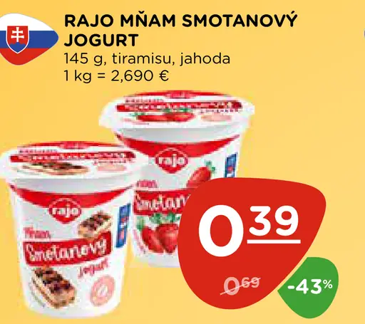 Rajo Mňam smotanový jogurt