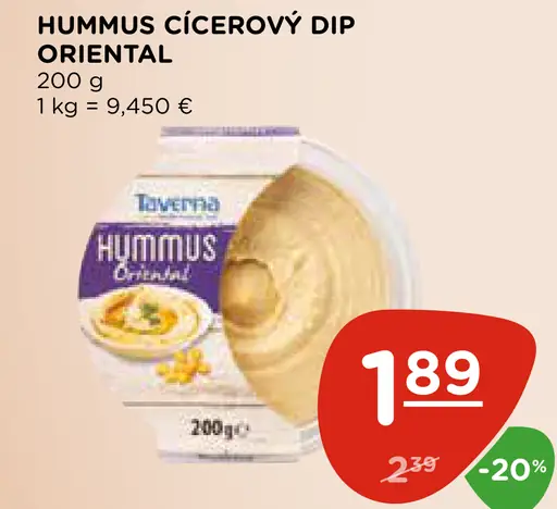 HUMMUS CÍCEROVÝ DIP ORIENTAL