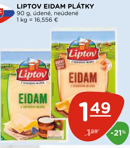 Liptov eidam plátky