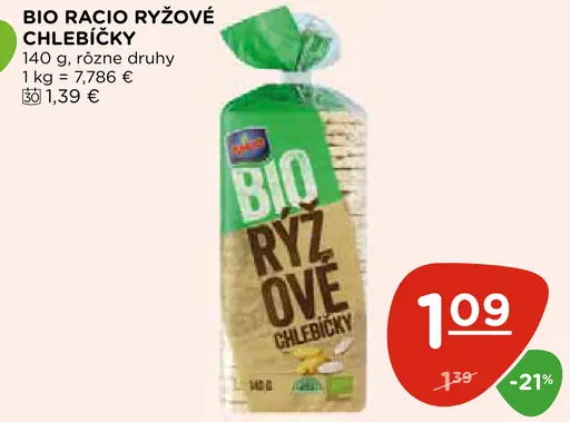 BIO Racio ryžové chlebíčky