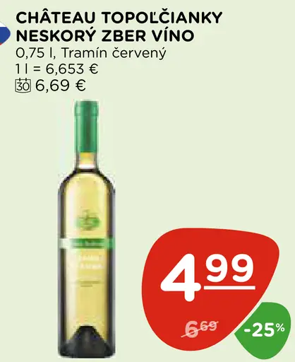 CHÂTEAU TOPOLČIANKY NÉSKORY ZBER VÍNO