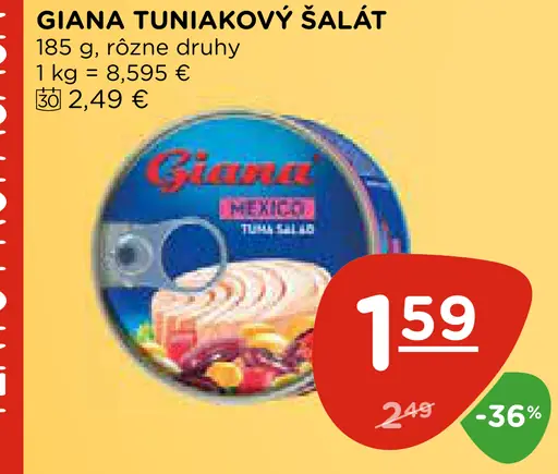 Giana tuniakový šalát