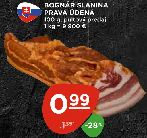 Bognár slanina pravá údená