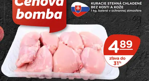 KURACIE STEHNÁ CHLADENÉ BEZ KOSTI A KOŽE