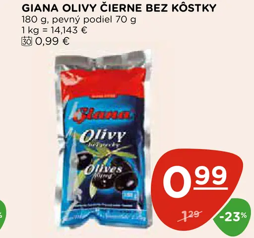 Giana Olivy čierne bez kôstky