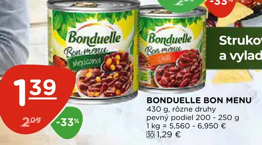 BONDUELLE BON MENU