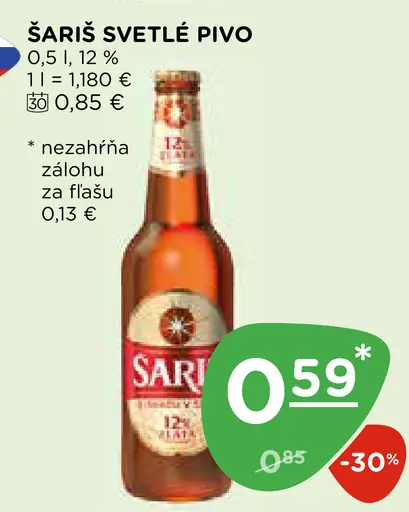 ŠARIŠ Svetlé pivo