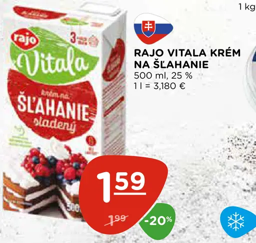 RAJO VITALA KRÉM NA ŠĽAHANIE