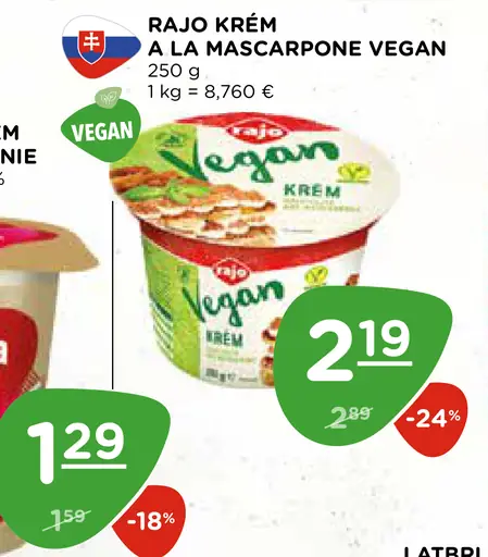 RAJO KRÉM A LA MASCAPRONE VEGAN