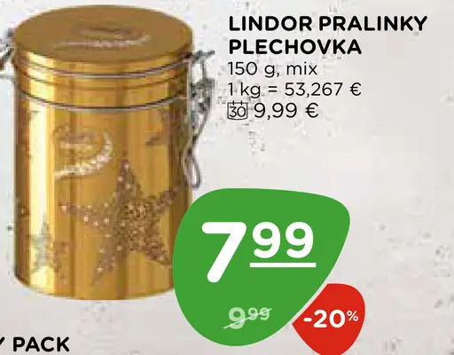 LINDOR PRALINKY PLECHOVKA