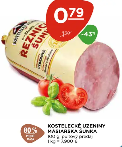 KOSTELECKÉ UZENINY MÄSIARSKA ŠUNKA