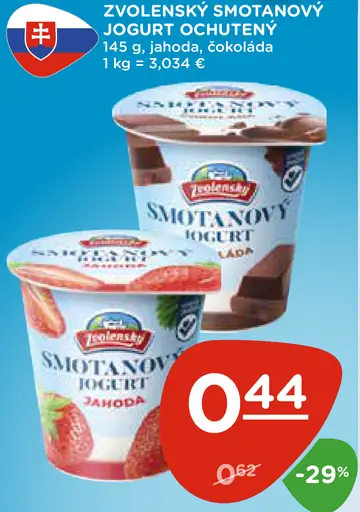 ZVOLENSKÝ Smotanový jogurt ochutený