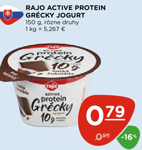 RAJO Active protein grécký jogurt