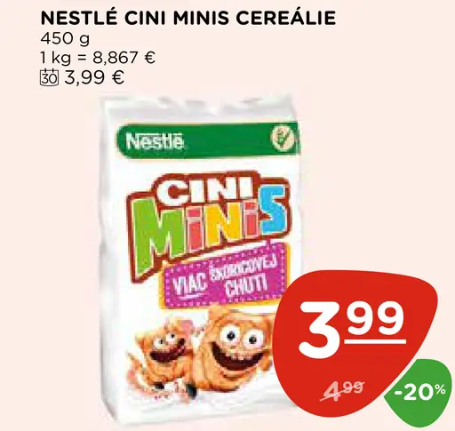 NESTLÉ CINI MINIS CEREÁLIE