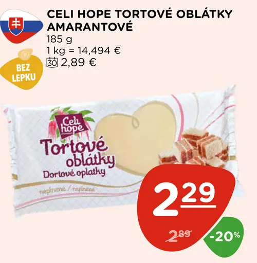 Celi Hope Tortové oblátky Amarantové