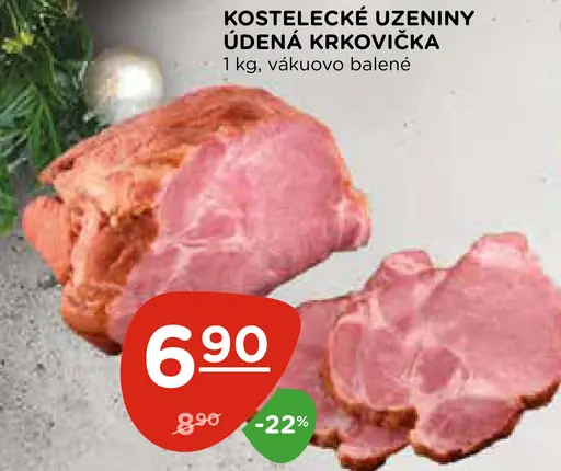 Kostelecké uzeniny údená krkovička