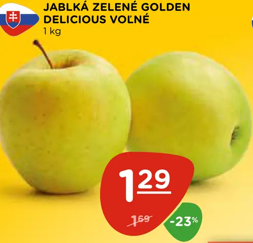 Jablká zelené Golden