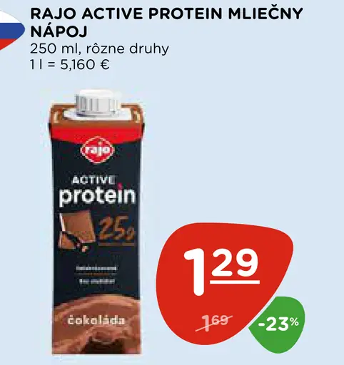 RAJO ACTIVE PROTEIN MLIEČNY NÁPOJ