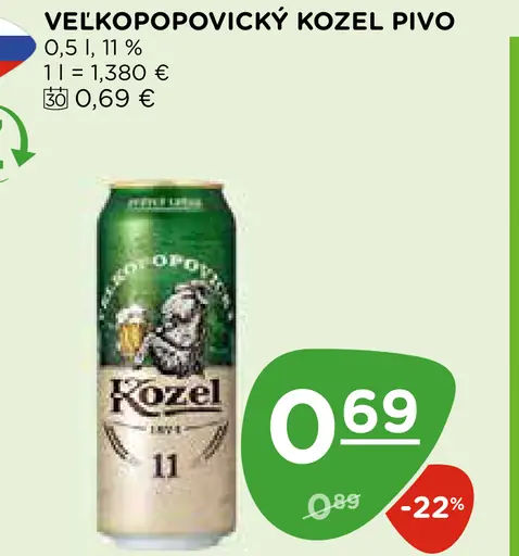 VELKOPOPOVICKÝ KOZEL Pivo