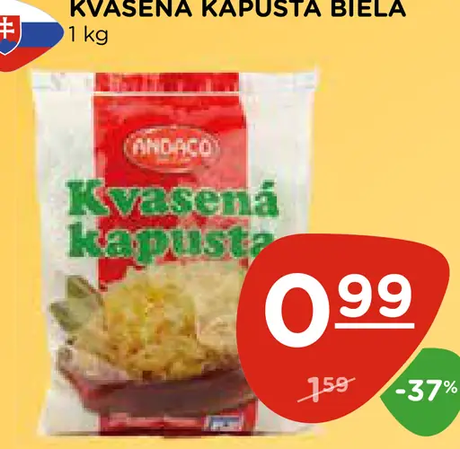 KVASENÁ KAPUSTA BIELA