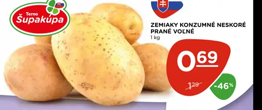 ZEMIAKY KONZUMNÉ NESKORÉ PRANÉ VOĽNÉ