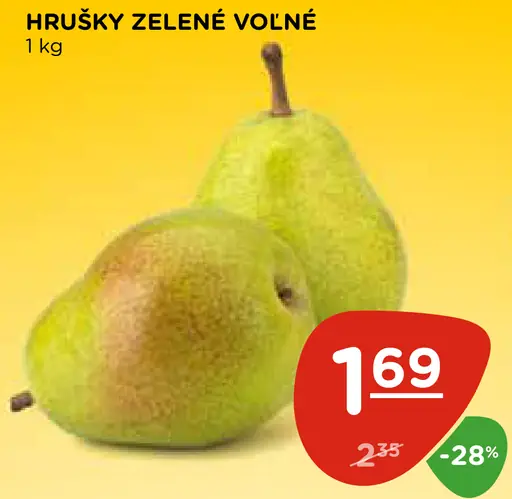 Hrušky zelené voľne