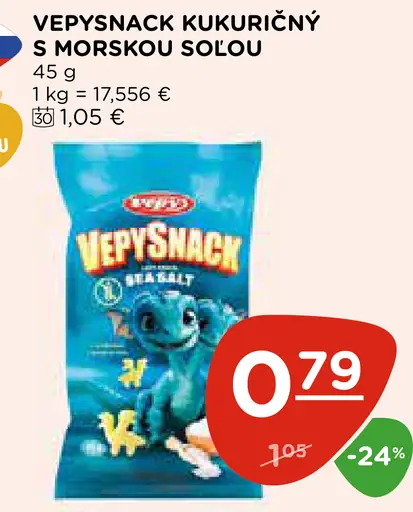 Vepysnack kukuričný s morskou soľou