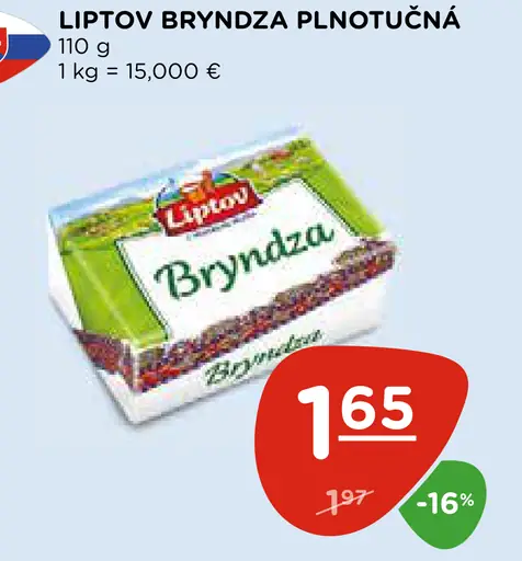 Liptov bryndza plnotučná